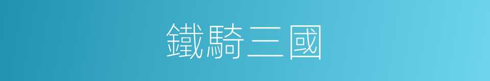 鐵騎三國的同義詞