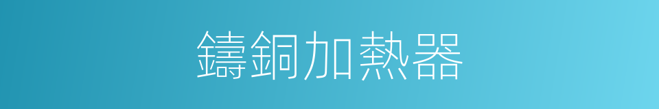 鑄銅加熱器的同義詞