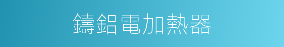 鑄鋁電加熱器的同義詞