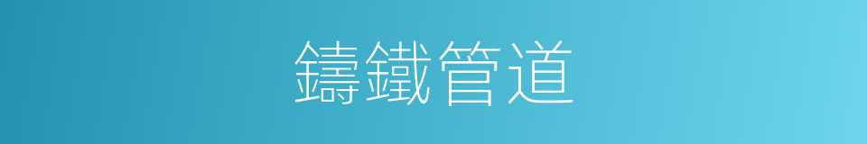 鑄鐵管道的同義詞