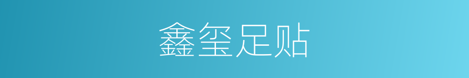 鑫玺足贴的同义词