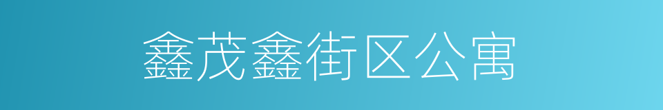 鑫茂鑫街区公寓的同义词