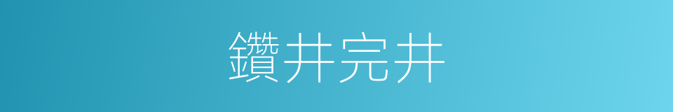 鑽井完井的同義詞