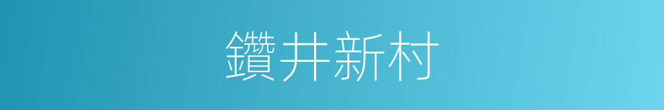 鑽井新村的同義詞