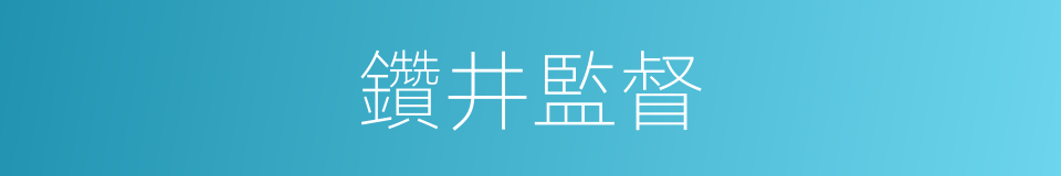 鑽井監督的同義詞