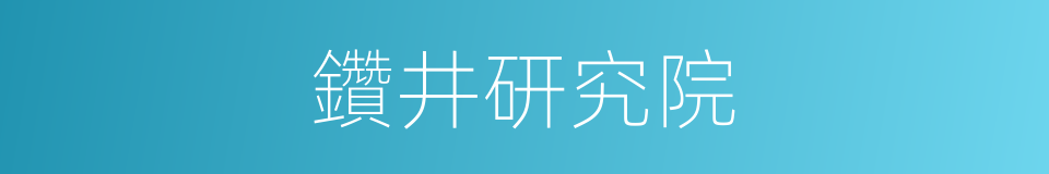 鑽井研究院的同義詞