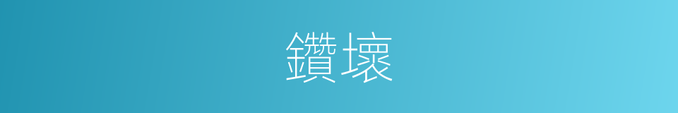 鑽壞的同義詞