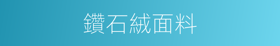 鑽石絨面料的同義詞