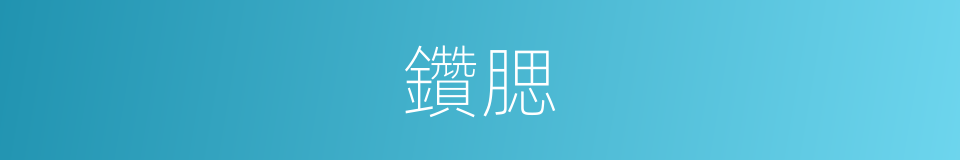 鑽腮的意思