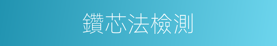 鑽芯法檢測的同義詞