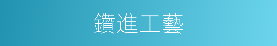 鑽進工藝的同義詞