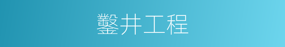 鑿井工程的同義詞