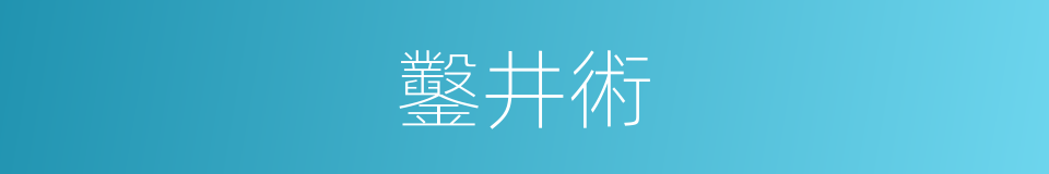 鑿井術的同義詞