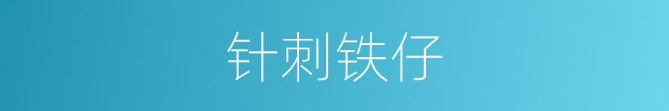 针刺铁仔的意思