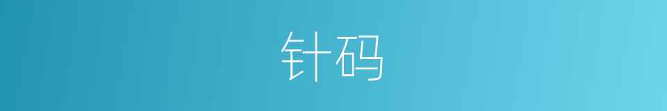 针码的意思