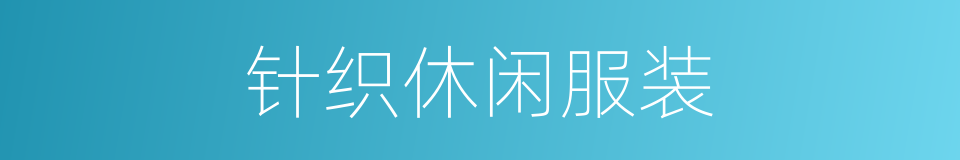 针织休闲服装的同义词