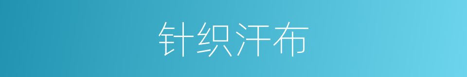 针织汗布的同义词