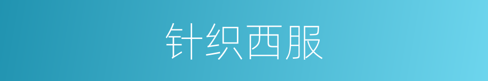 针织西服的同义词