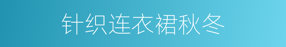 针织连衣裙秋冬的同义词