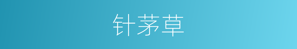 针茅草的同义词