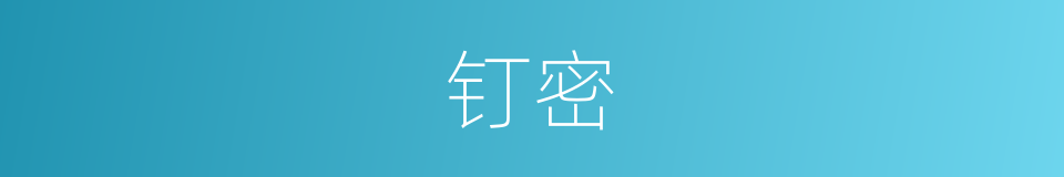 钉密的意思