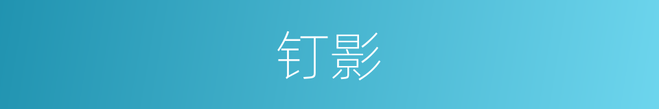 钉影的同义词