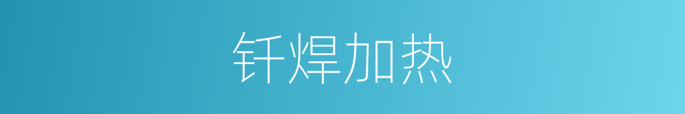 钎焊加热的同义词