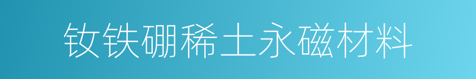 钕铁硼稀土永磁材料的同义词