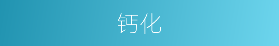 钙化的同义词