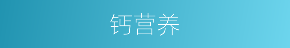 钙营养的同义词