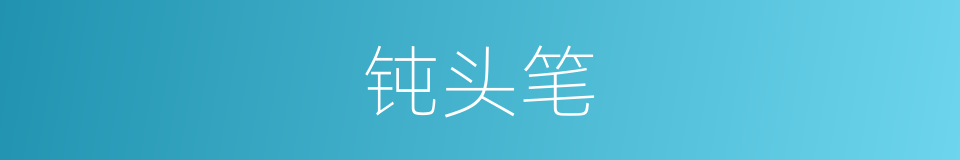 钝头笔的同义词
