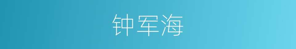钟军海的同义词