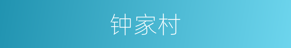 钟家村的同义词