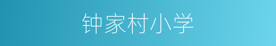 钟家村小学的同义词