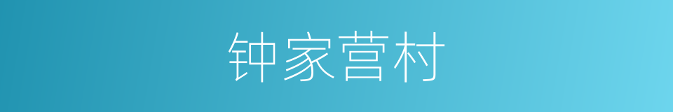 钟家营村的同义词