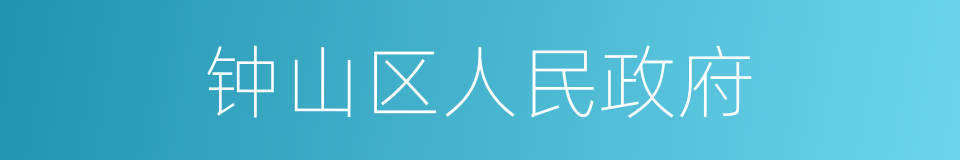 钟山区人民政府的同义词