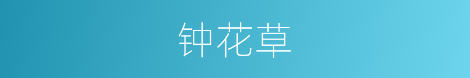 钟花草的同义词