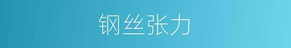 钢丝张力的同义词