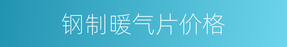 钢制暖气片价格的同义词