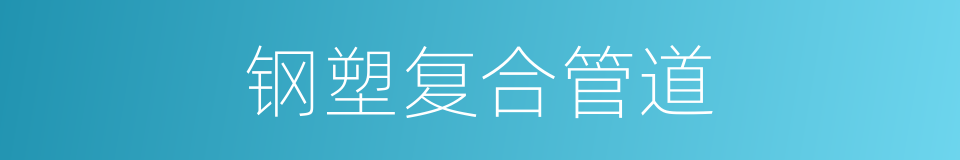 钢塑复合管道的同义词