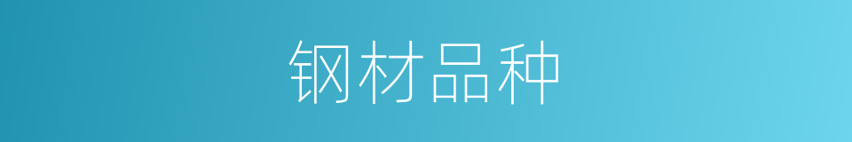 钢材品种的同义词