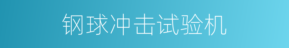 钢球冲击试验机的同义词