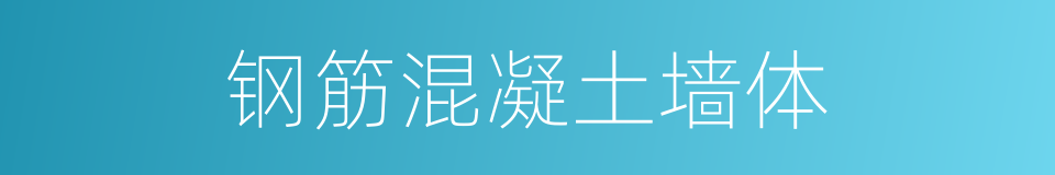 钢筋混凝土墙体的同义词