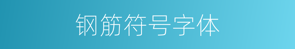 钢筋符号字体的同义词