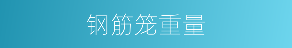 钢筋笼重量的同义词