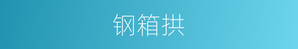 钢箱拱的同义词