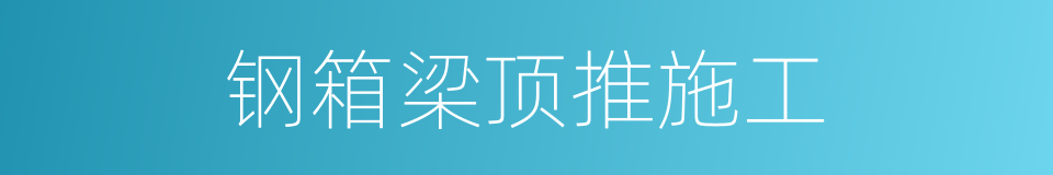 钢箱梁顶推施工的同义词