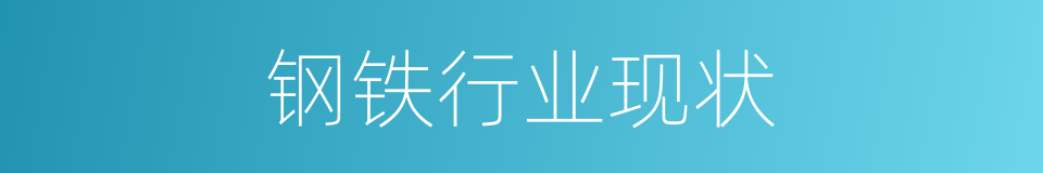 钢铁行业现状的同义词