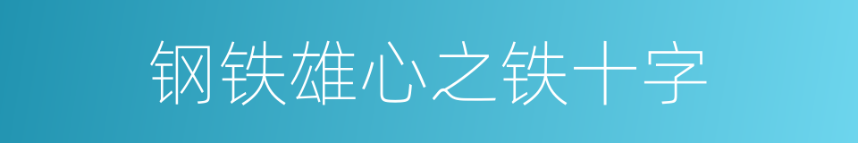 钢铁雄心之铁十字的同义词