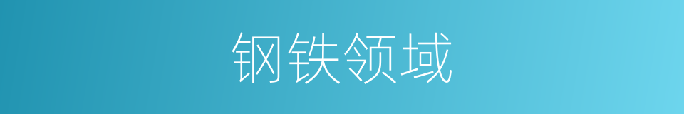 钢铁领域的同义词
